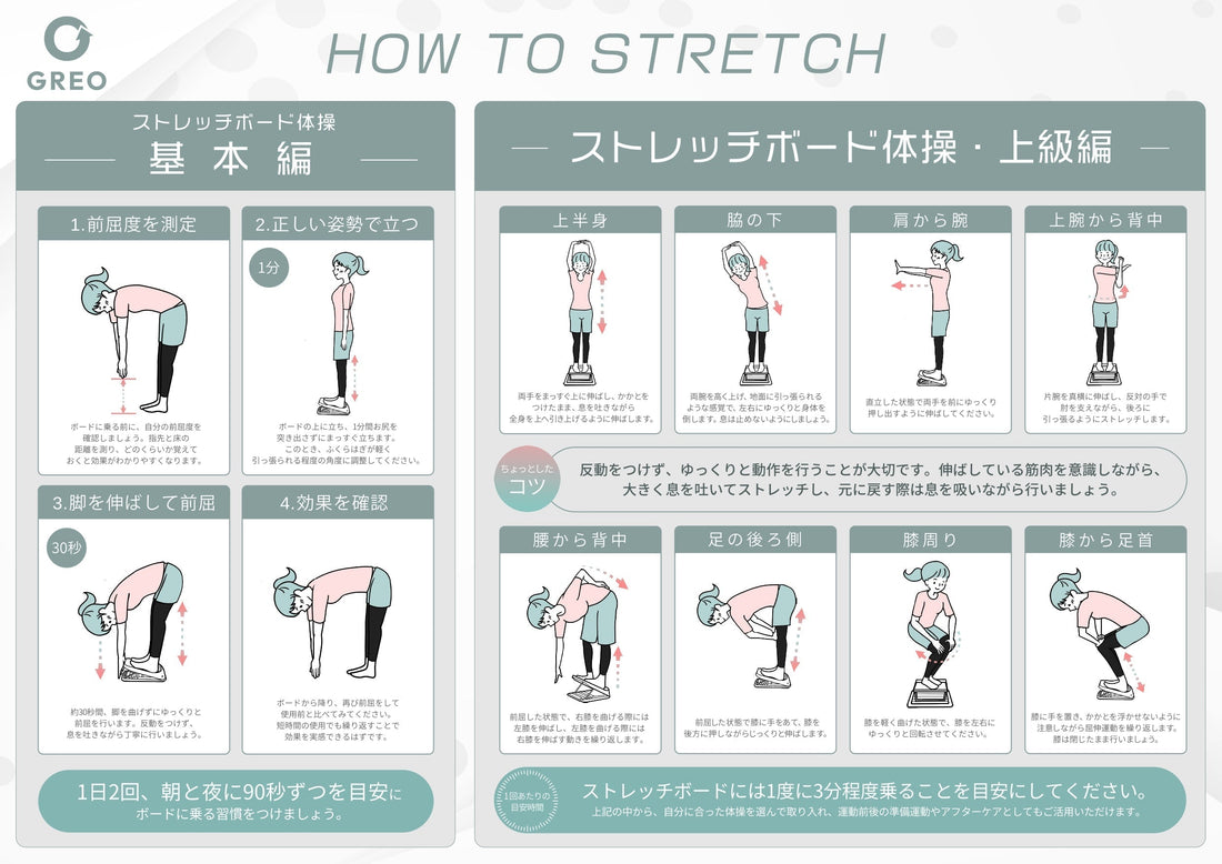 GREO ストレッチボード トレーニング方法